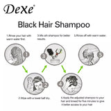 DEXE Black Hair Shampoo 5 minutes Instant Dye Permanent Hair Colour x 10 Pack