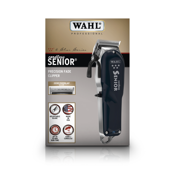 Wahl Professional Senior Clipper for Heavy Duty Cutting, Tapering, Fading and Blending The Original Electromagnetic Clipper with an Ultra Powerful V
