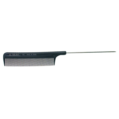 Euro Stil Metal Tail Comb - Black