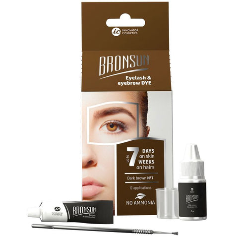 Bronsun Eyelash And Eyebrow Dye Trial Kit Dark Brown #7