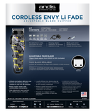 Andis US Pro Li Cordless Envy Fade Clipper - Andis Nation Yellow