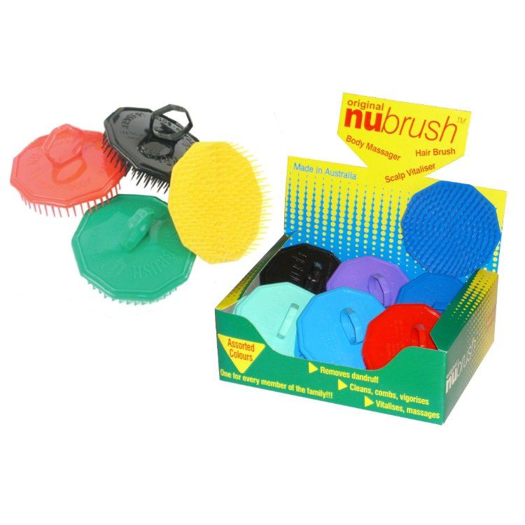 Nubrush Nu-Brush Scalp Massage Brush - Assorted Colours – Hairquip NZ