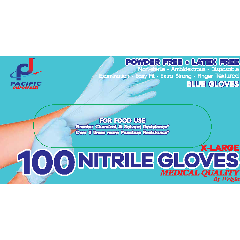 Gloves Nitrile Light blue