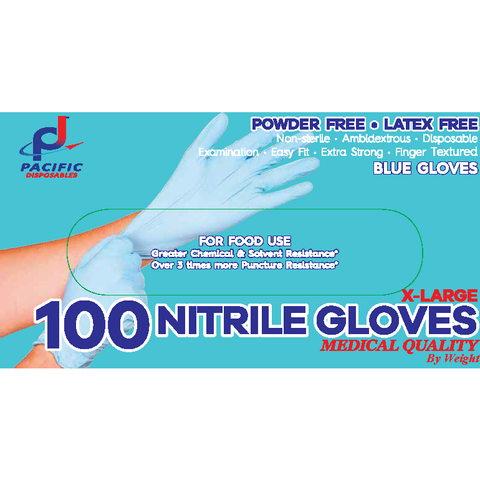 Gloves Nitrile Light blue