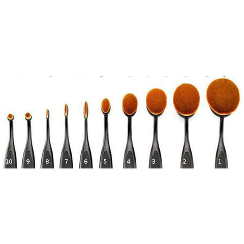 Oval Makeup Brush Set